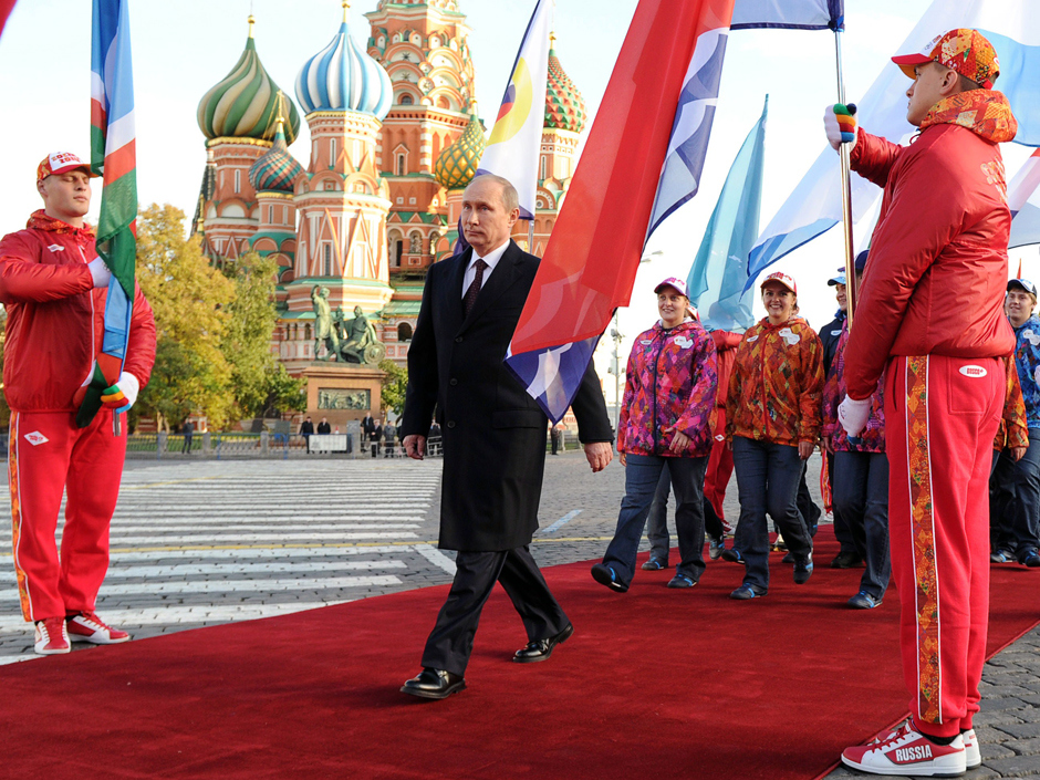 Президент готовится встречать на Красной площади олимпийский огонь © Антон Сергиенко, «СЭ»