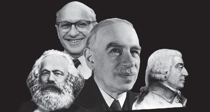 Маркс, Фридман, Кейнс и Смит. © adbusters.org