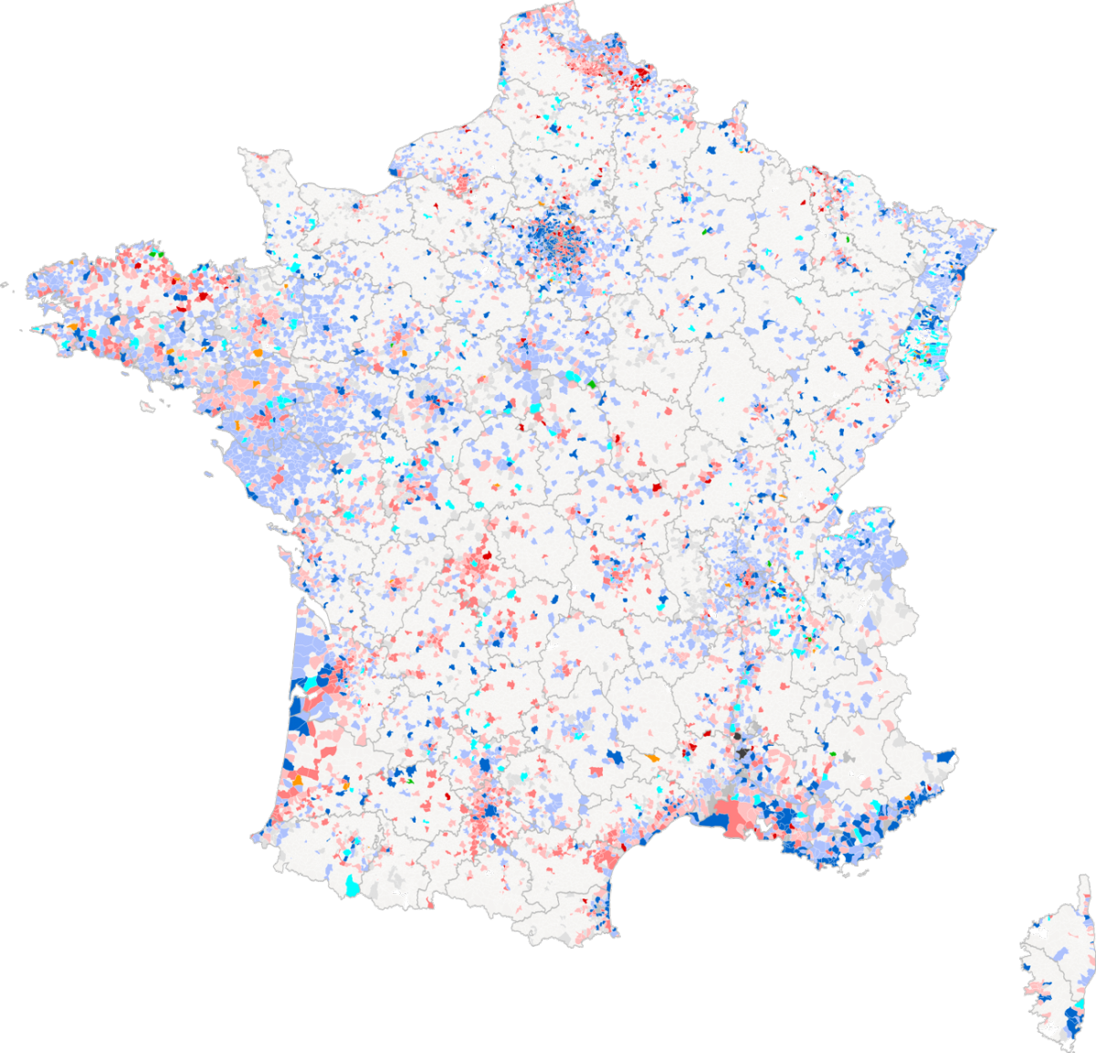 карта выборов во Франции © wikimedia.org