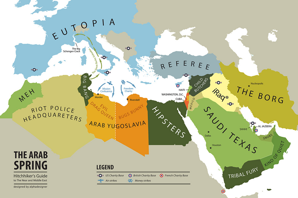 шуточная карта "нового арабского мира"