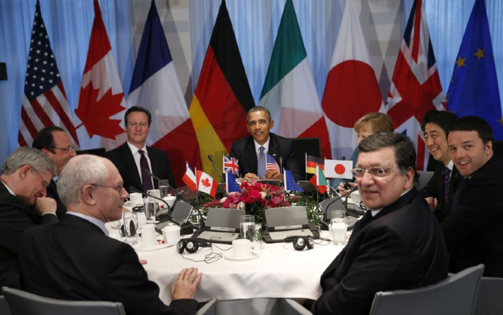 Встреча лидеров «Большой семёрки» и Евросоюза прошла без участия России. © Reuters