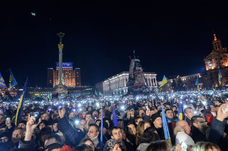 Протестующие на Майдане © yatsenyuk.org.ua