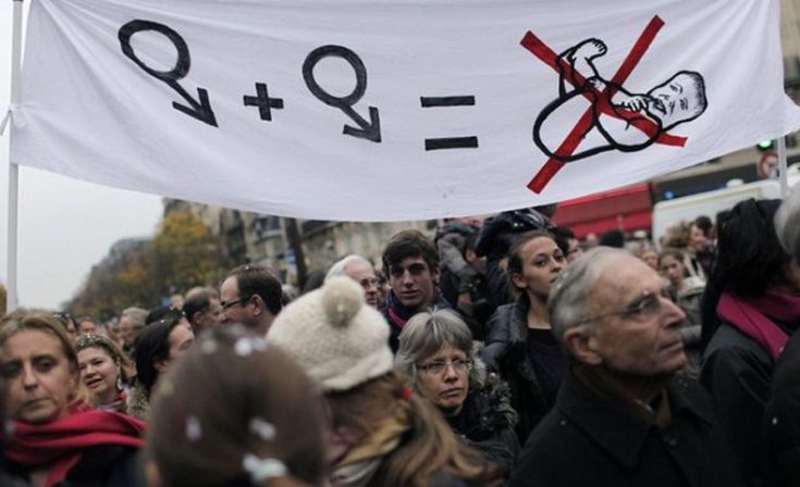 Французские противники однополых браков © profi-forex.org