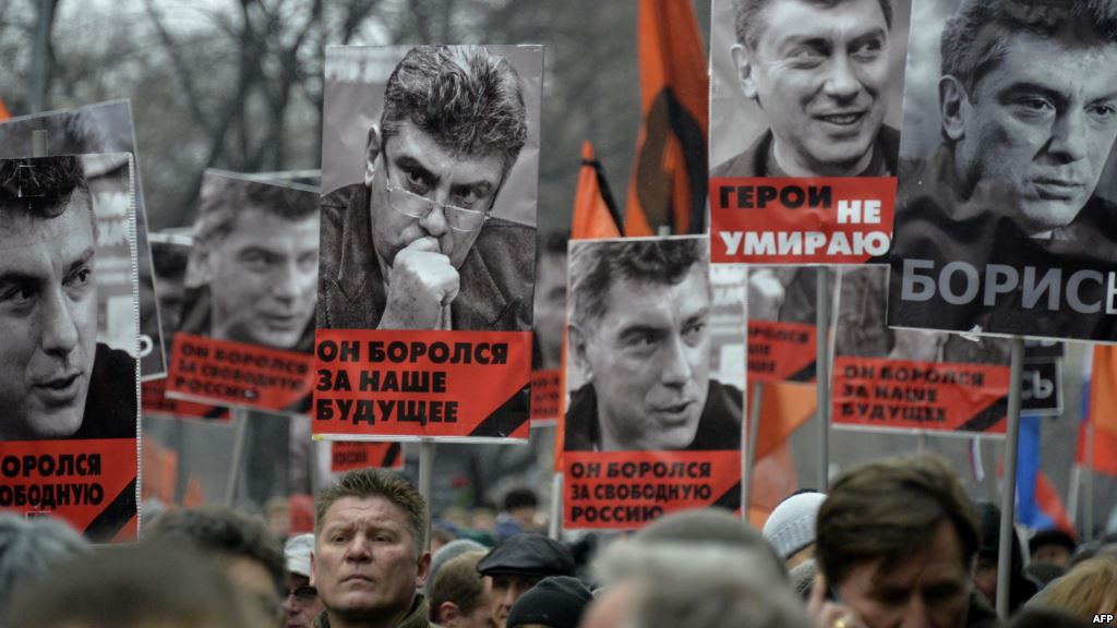 Акция памяти Бориса Немцова. © svoboda.org