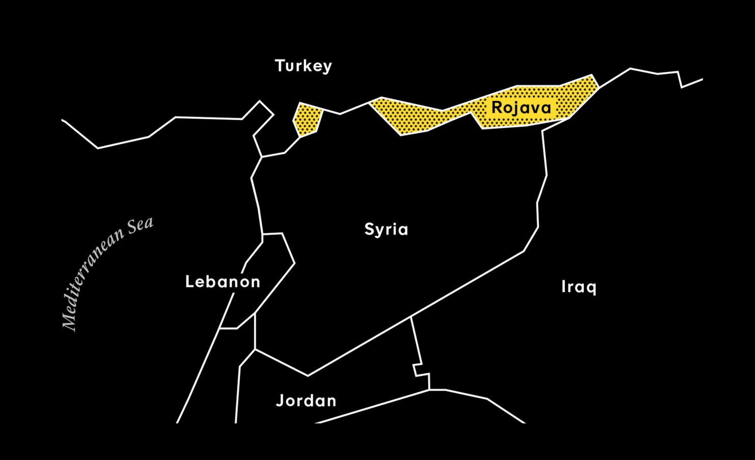 Территория возможного государства "Рожава", где будут проживать курды, арабы и христиане.