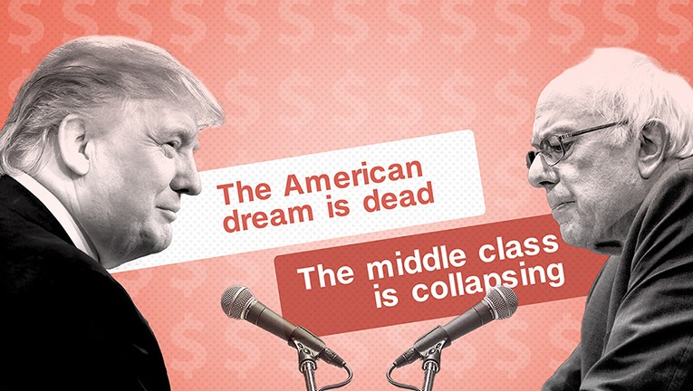 "Американская мечта мертва" - "Средний класс исчезает". © money.cnn.com
