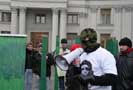 17 октября 2008 года в Киеве проходила мирная акция протеста против рейдерского захвата помещения института «Республика», в которой принимали участие активисты общественных организаций, в том числе инициативы «Сохрани старый Киев».