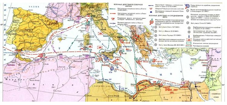 Североафриканская кампания карта